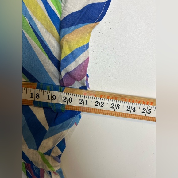 MWT Easel Sz S Midi Dress Boho Striped Feminine Flowy Beach Resort Summer relax - Picture 5 of 10